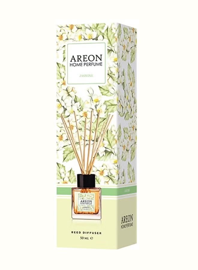 Areon Reed Diffuser With Incense Sticks Jasmine Beige 50ml - Image 2