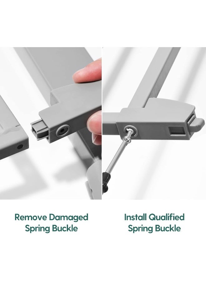 Babelio Baby Gate Spring Lock, Safety Gate Accessories for Kids and Pets, Disassembled and Replaced, Gray - Image 4