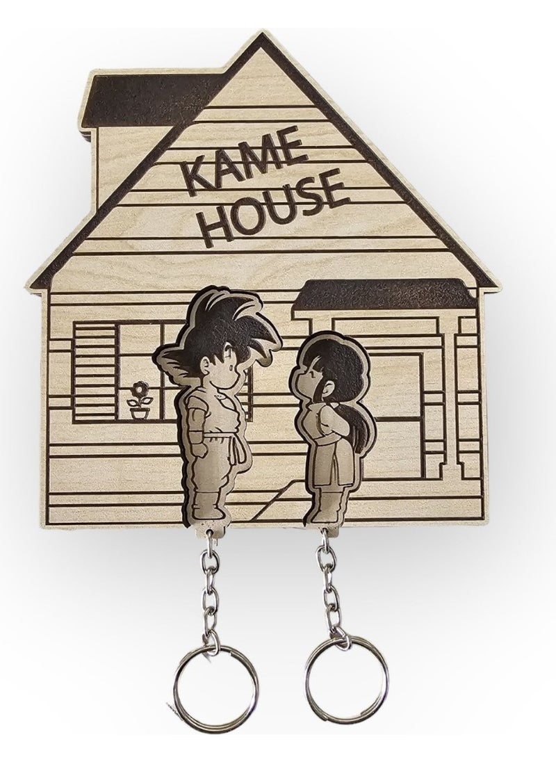 Dalyan Dragon Ball - Kame House Keychain Set, Key Hanger, Wood  - Image 1