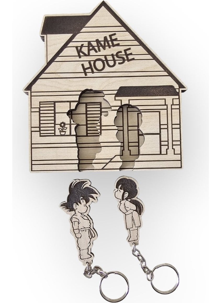 Dalyan Dragon Ball - Kame House Keychain Set, Key Hanger, Wood  - Image 2