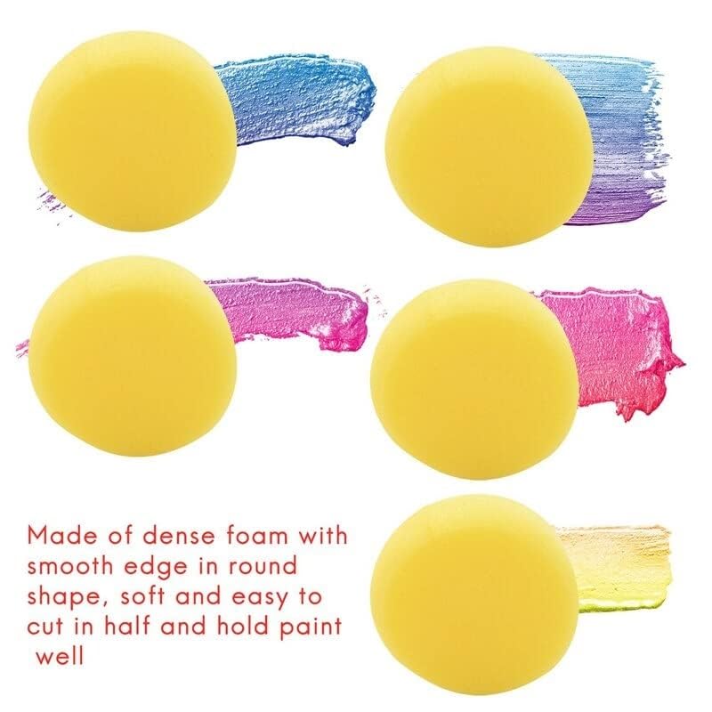 deziine Acrylic Art Paint Sponge for Painting, Crafts, Pottery, Cleaning and More (Standard Size, Yellow, Set of 6) - Image 5