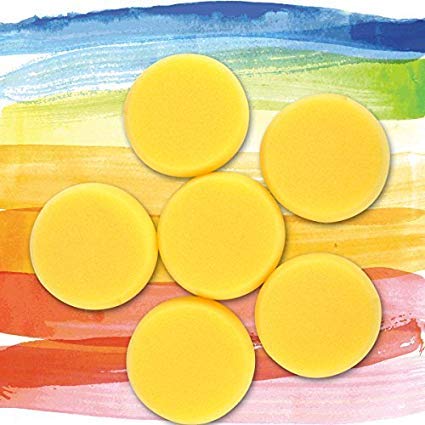 deziine Acrylic Art Paint Sponge for Painting, Crafts, Pottery, Cleaning and More (Standard Size, Yellow, Set of 6) - Image 4