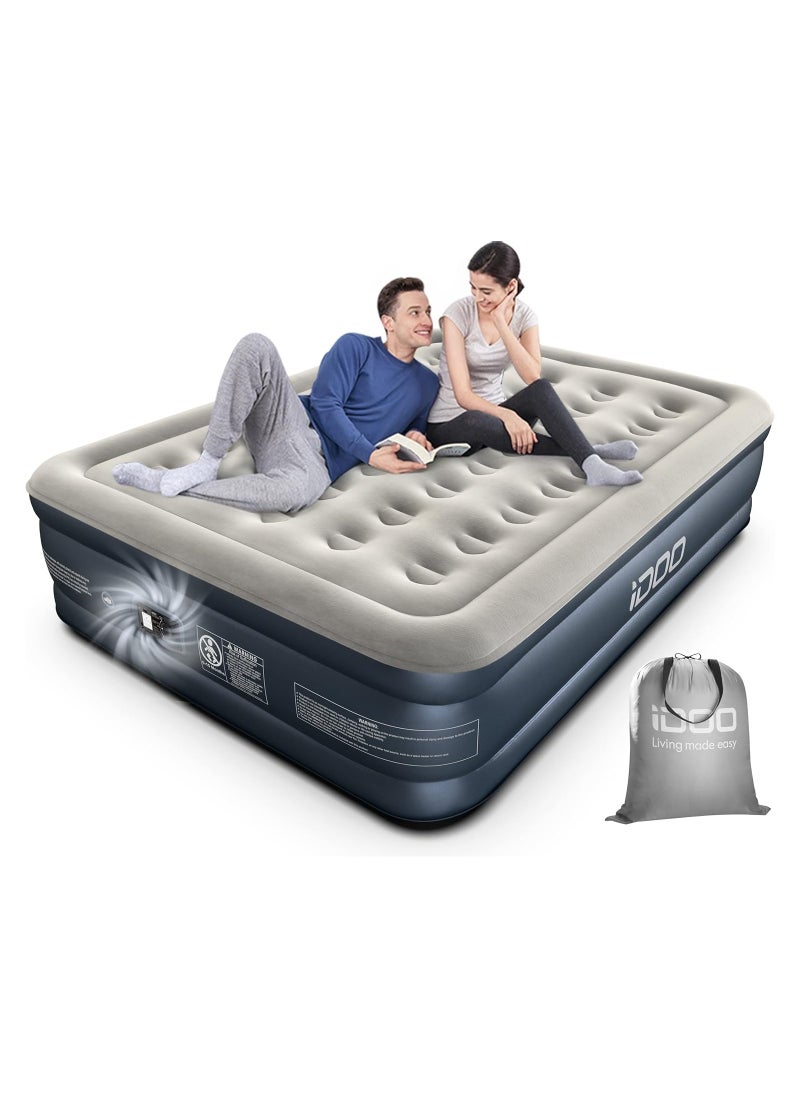 RENPHO iDOO Air Bed Inflatable Double Mattress with Built-in Electric Pump  - Image 1