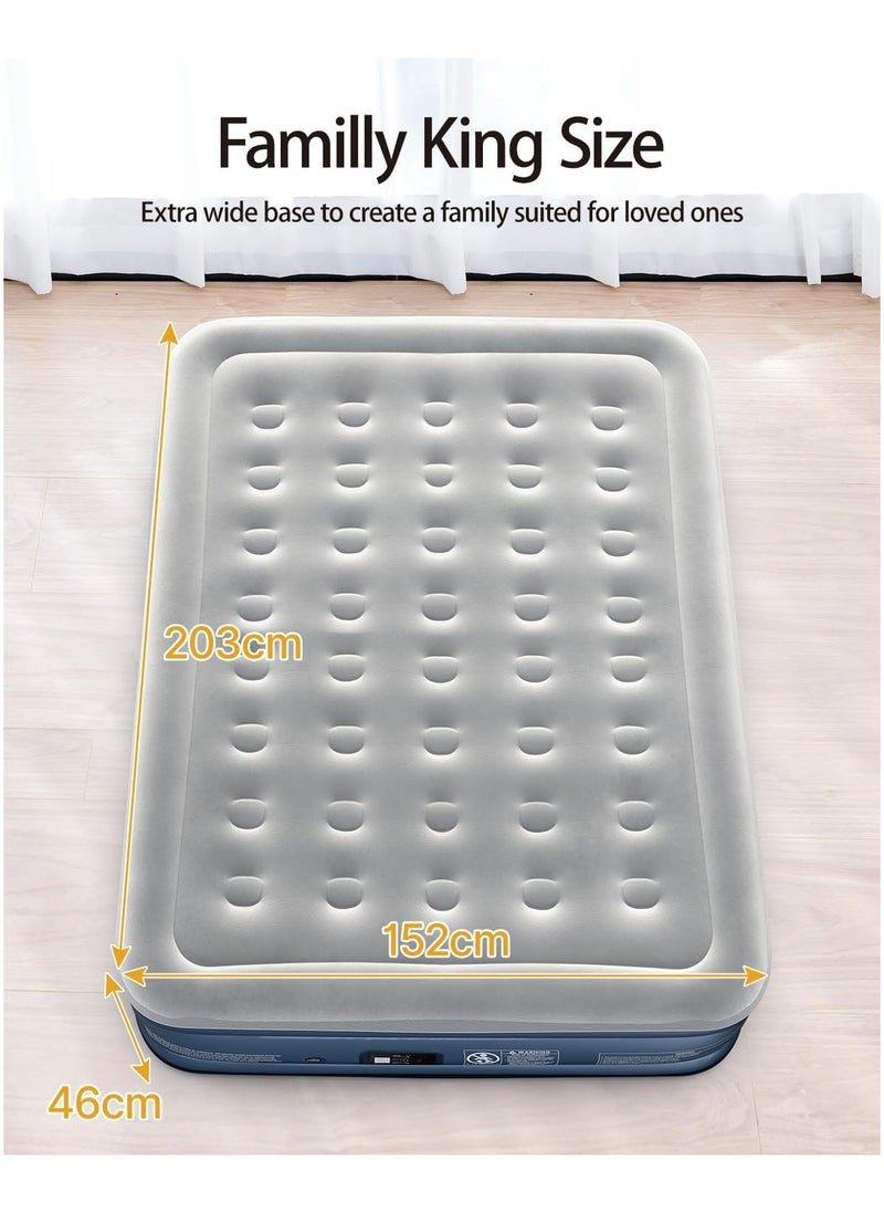 RENPHO iDOO Air Bed Inflatable Double Mattress with Built-in Electric Pump  - Image 3