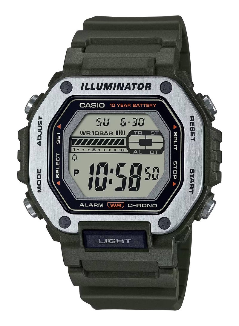CASIO Water Resistant Digital Resin Band Watch MWD-110H-3AV - Image 2