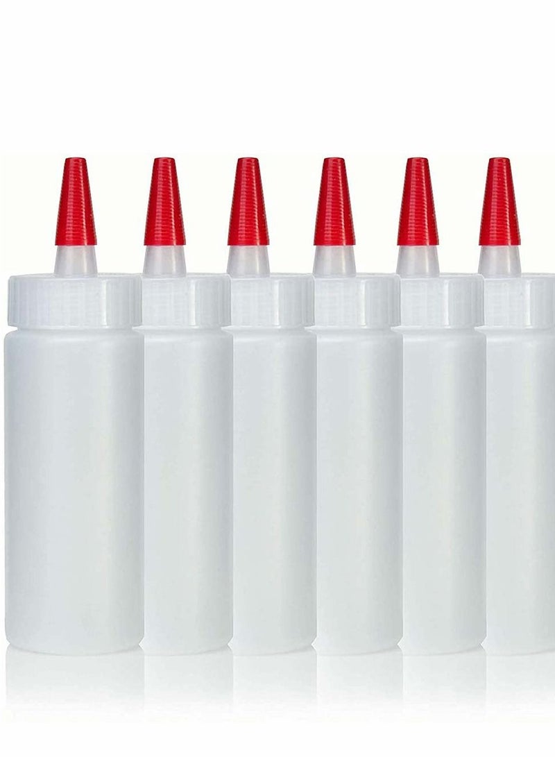 KASTWAVE 6pcs Premium Plastic Condiment Squeeze Spray Bottle, Suitable for Sauces, Paints, Oils, Condiments, Salad Dressings, Crafts Food Grade-includes Funnels, Erasable Marks and Reusable Labels - Image 5