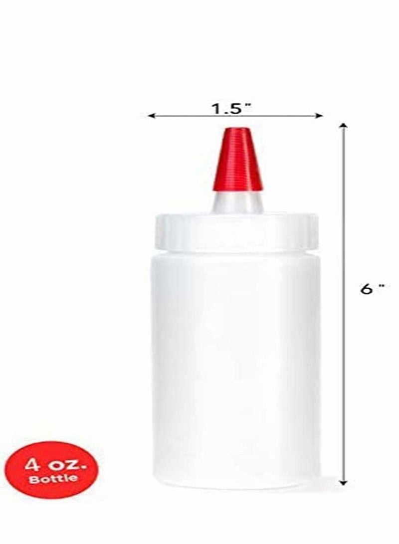 KASTWAVE 6pcs Premium Plastic Condiment Squeeze Spray Bottle, Suitable for Sauces, Paints, Oils, Condiments, Salad Dressings, Crafts Food Grade-includes Funnels, Erasable Marks and Reusable Labels - Image 4