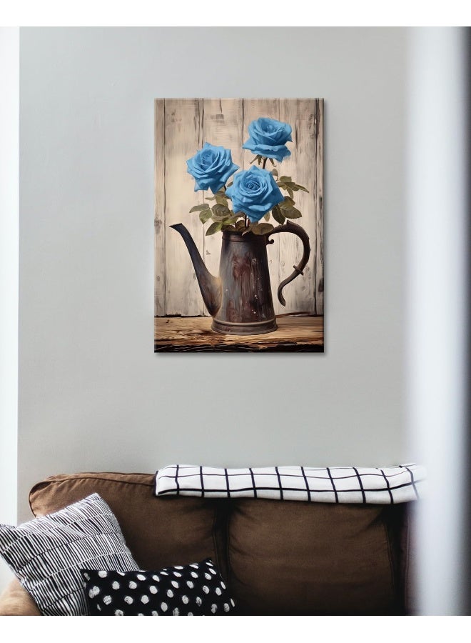 GLOKAKA Bathroom Flower Wall Art, Farmhouse Canvas Wall Decor - Image 3