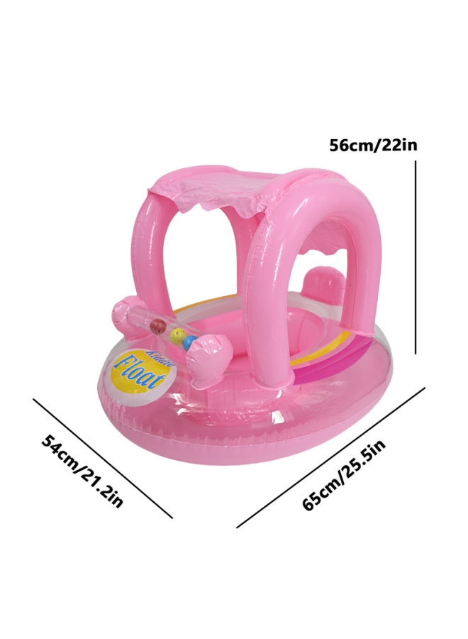 New Inflatable Seat With Canopy Kids' Seat Infant Swimming Ring Sun Protection Water Toy