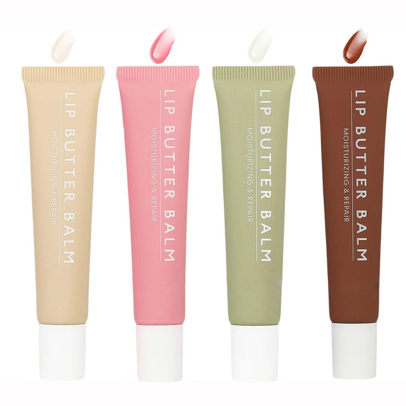 Petansy Tinted Lip Butter Balm 4 Pcs Moisturizing Natural Lip Balm Contains Shea Butter Hydrating Lip Balm Lip Care For Dry Lips - Image 1