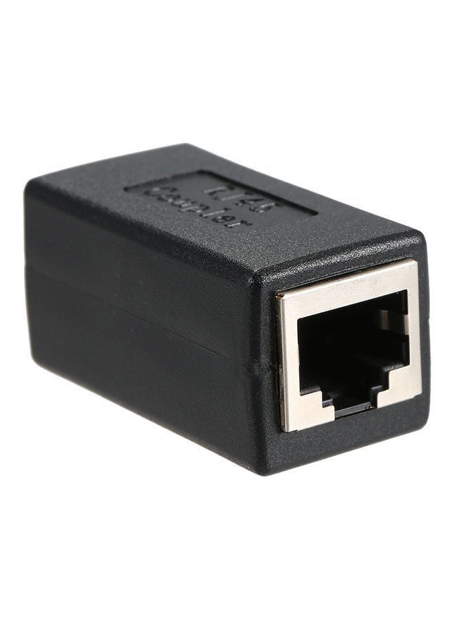NIBEMINENT Female To RJ45 In-Line Coupler Adapter Black - Image 2