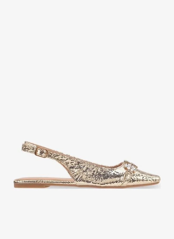 Flora Bella By Shoexpress Flora Bella Women Embellished Pointed Toe Slingback Flats