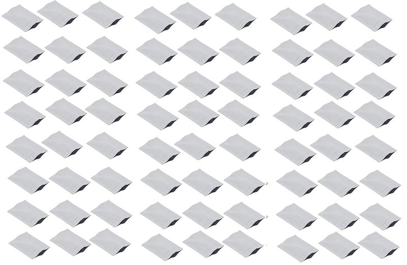 Fully Aluminium Foil Bags with Zipper Food Packing Pouches Air Tight Pouch Zip Lock Set of 72 Pcs 30 Gram Pack of 1 - Image 1