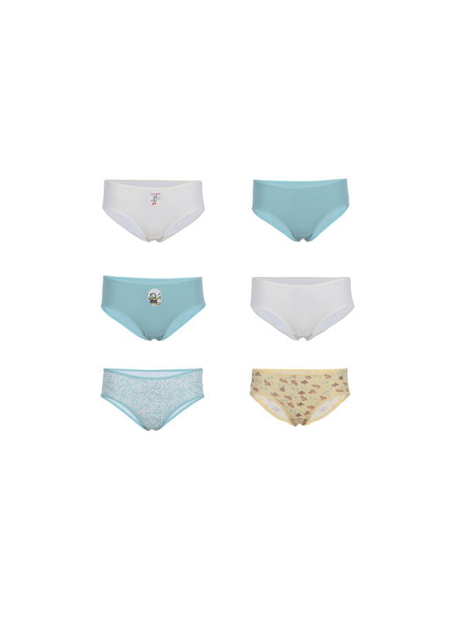 سراويل داخلية قطنية بناتي- 6 قطع