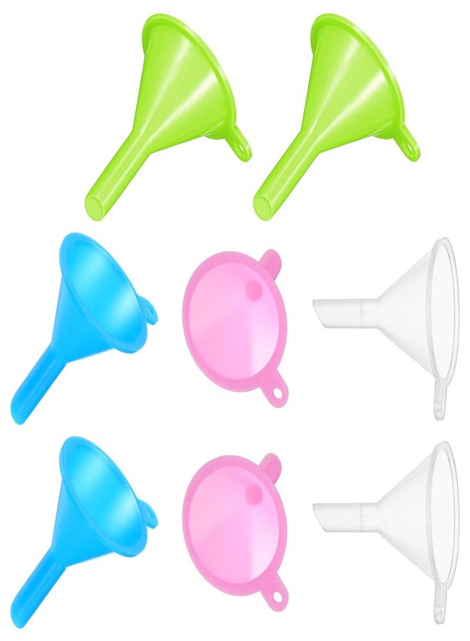 Psyqtsuary ٨ قطع من الأقماع الصغيرة لتعبئة عبوات مستحضرات التجميل البلاستيكية الشفافة الصغيرة القابلة لإعادة التعبئة، مناسبة للزيوت واللوشن والشامبو وفن الرمل - Image 1