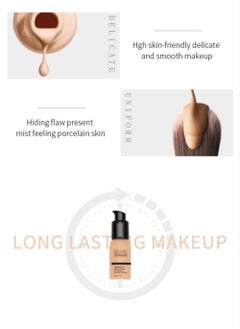 Liquid Foundation-Full Coverage Makeup Matte Waterproof Dewy Lightweight Feel Flawless Oil-Controlling Coverage Smooth Face Foundations 24 Hours Soft Nature Base Skin Tint - pzsku/ZC44B46C9DDC2B93E4587Z/45/_/1705395152/14cb496b-64ad-43b9-bc04-eaa8b7b87015