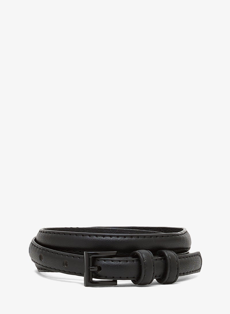 Ginger Pop Color Buckle Slim Belt - Image 1
