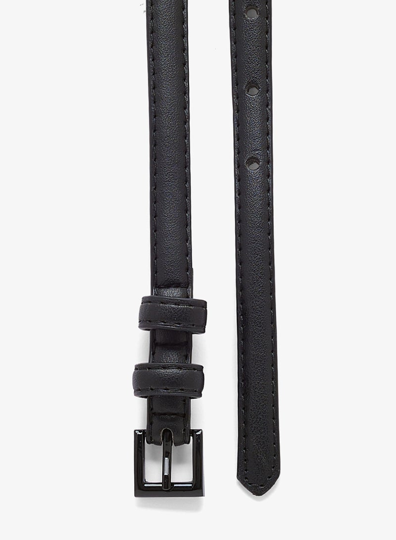 Ginger Pop Color Buckle Slim Belt - Image 2