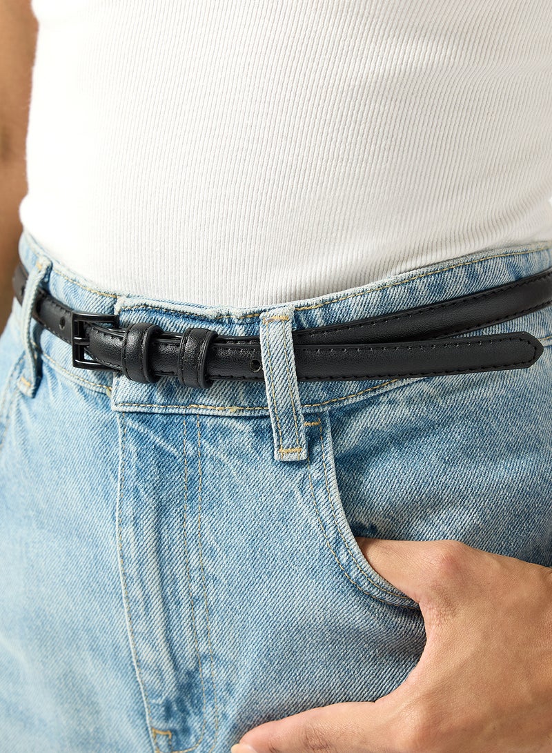 Ginger Pop Color Buckle Slim Belt - Image 4