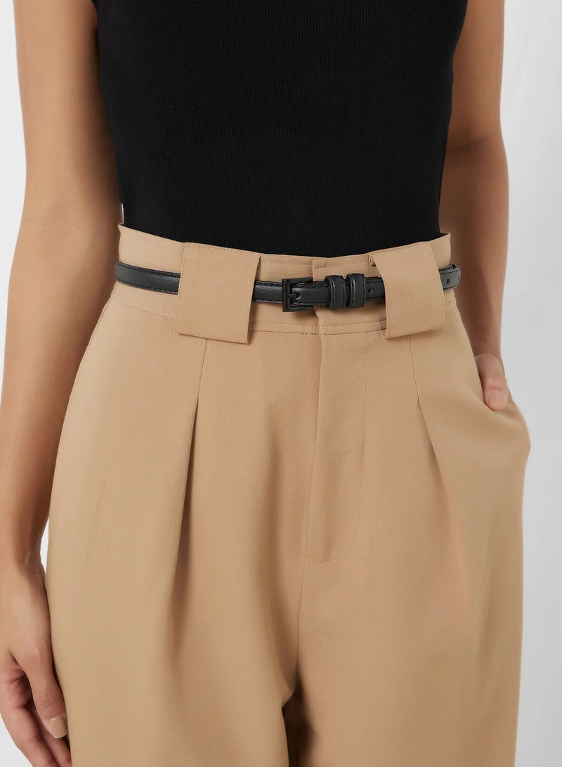 Ginger Pop Color Buckle Slim Belt