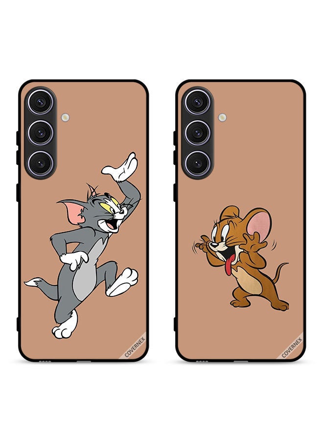 Covernex Two Cases For Samsung Galaxy S23 FE 5G Protective Covers Tom and Jerry Couple Case Back Covers - Image 1