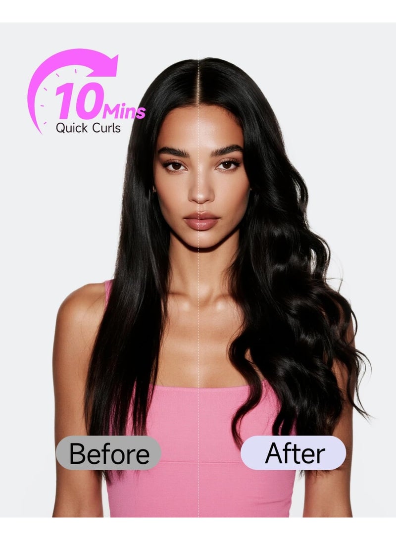 Y&D Automatic Hair Curler, 1 1/4 Inch Rotating Curling Iron with 3 Temp, 500 Million Ionic, 2-Way Rotation,10S Fast Heating, Anti-Scald, Anti-Tangle Rotating Curling Wand for Long Hair - Image 2