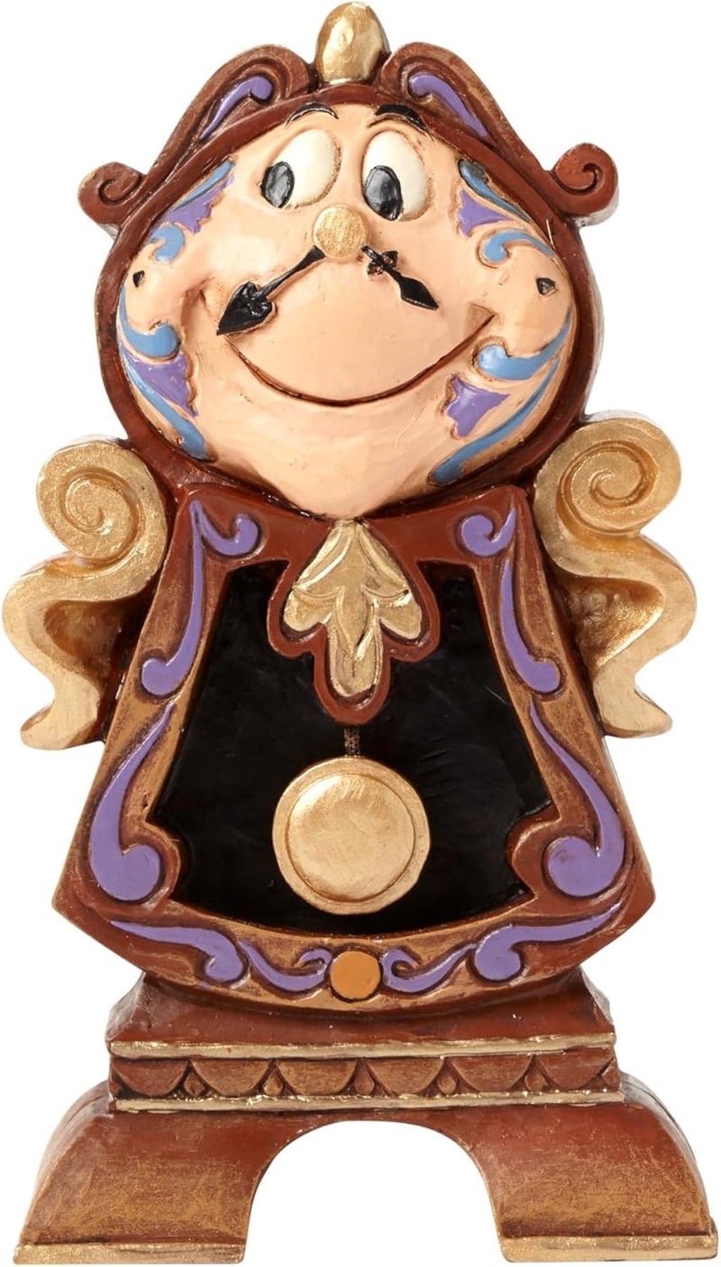 Enesco Disney Traditions Collection by Jim Shore Beauty and The Beast Cogsworth The Clock Miniature Figurine - Resin Hand Crafted Painted Collectible Disney Mini Figurines Home Decor Statue, 4.2 Inch - Image 1