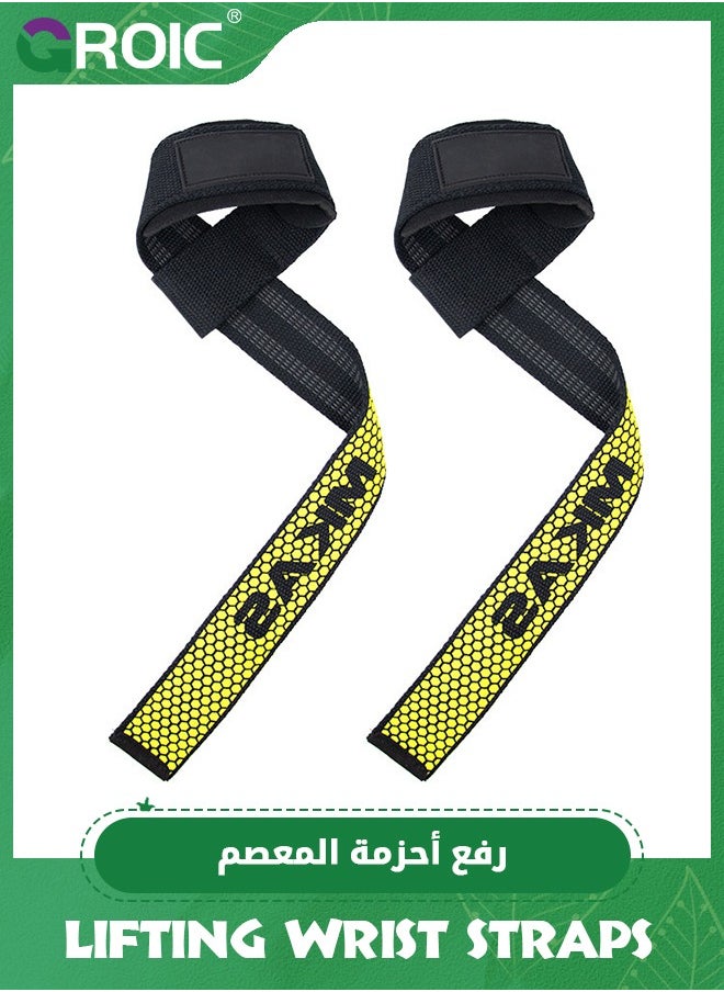 GROIC Lifting Straps for Weightlifting, Weight Lifting Straps Gym Power Workouts Lifting Wrist Straps Padded,Home Gym Deadlift Straps,Exercise Straps  - Image 1