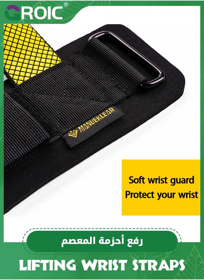 GROIC Lifting Straps for Weightlifting, Weight Lifting Straps Gym Power Workouts Lifting Wrist Straps Padded,Home Gym Deadlift Straps,Exercise Straps  - Image 4