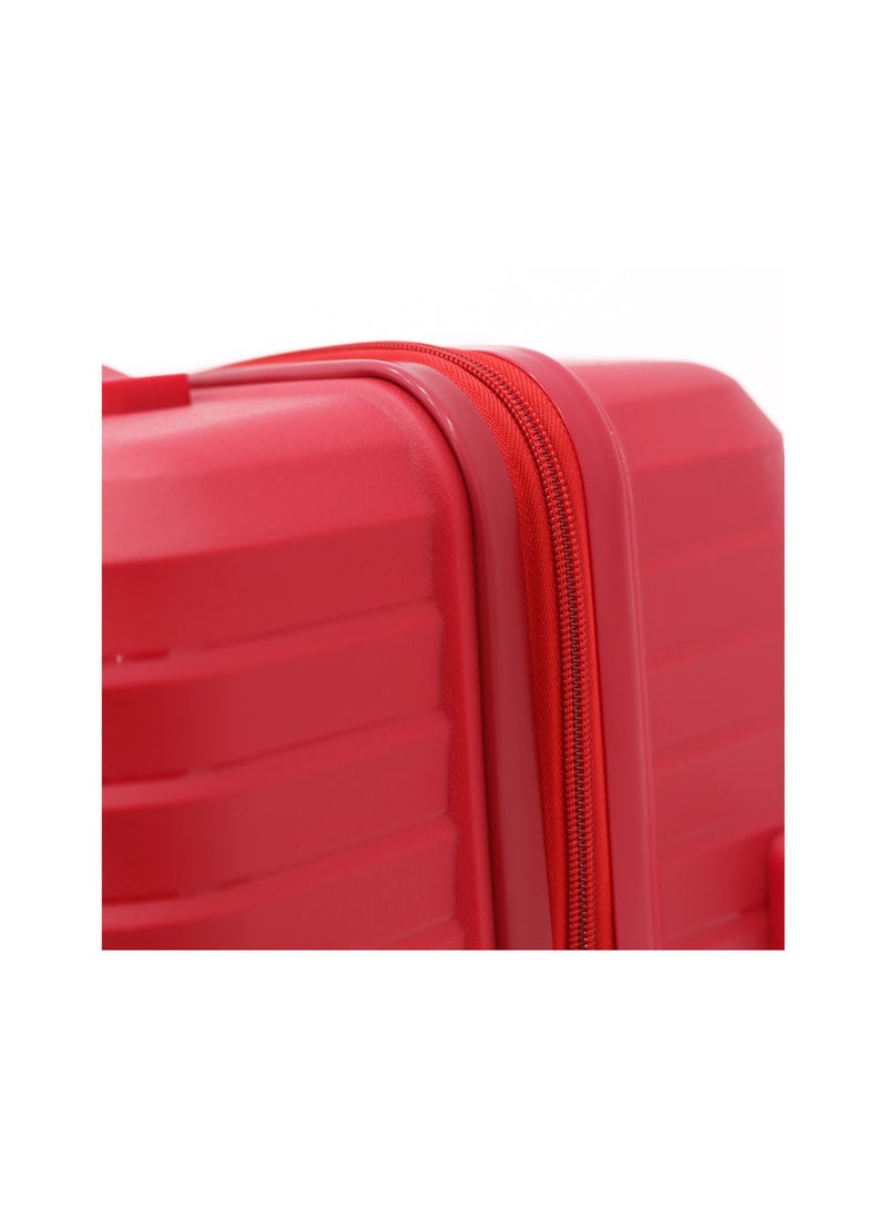 CHAMPS - Unbreakable Hardshell PP Luggage Set with 8 Wheels Thick Shell Multi Layer PP 3 Piece Set, 20, 24, 28 Inch (Burgundy) - Image 1