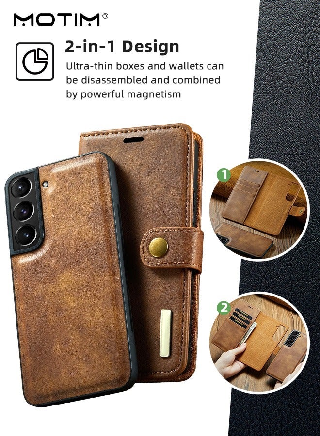 Motim Samsung Galaxy S23 Case 6.1 Inch Premium Flip Leather Drop Protection Anti Drop Phone Case with Wallet Shockproof Protective Kickstand Case Cover for S23  - Image 4