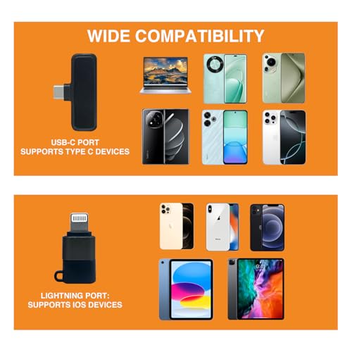 Humble® Velox V13 Omnidirectional Lavalier Wireless Microphone for Type-C & iPhone,Noise Reduction Lapel Mic for YouTube, Vlogging,Singing,Video Recording,Podcast – 2 Transmitter Mics with 1 Receiver - Image 4