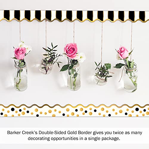 Barker Creek Double-Sided Scalloped Border, Gold Bars, for Bulletin Boards, Reception Areas, Halls, Break Rooms, Office, School, Home Learning Decor, 2.25” x 39’ (902) - Image 5