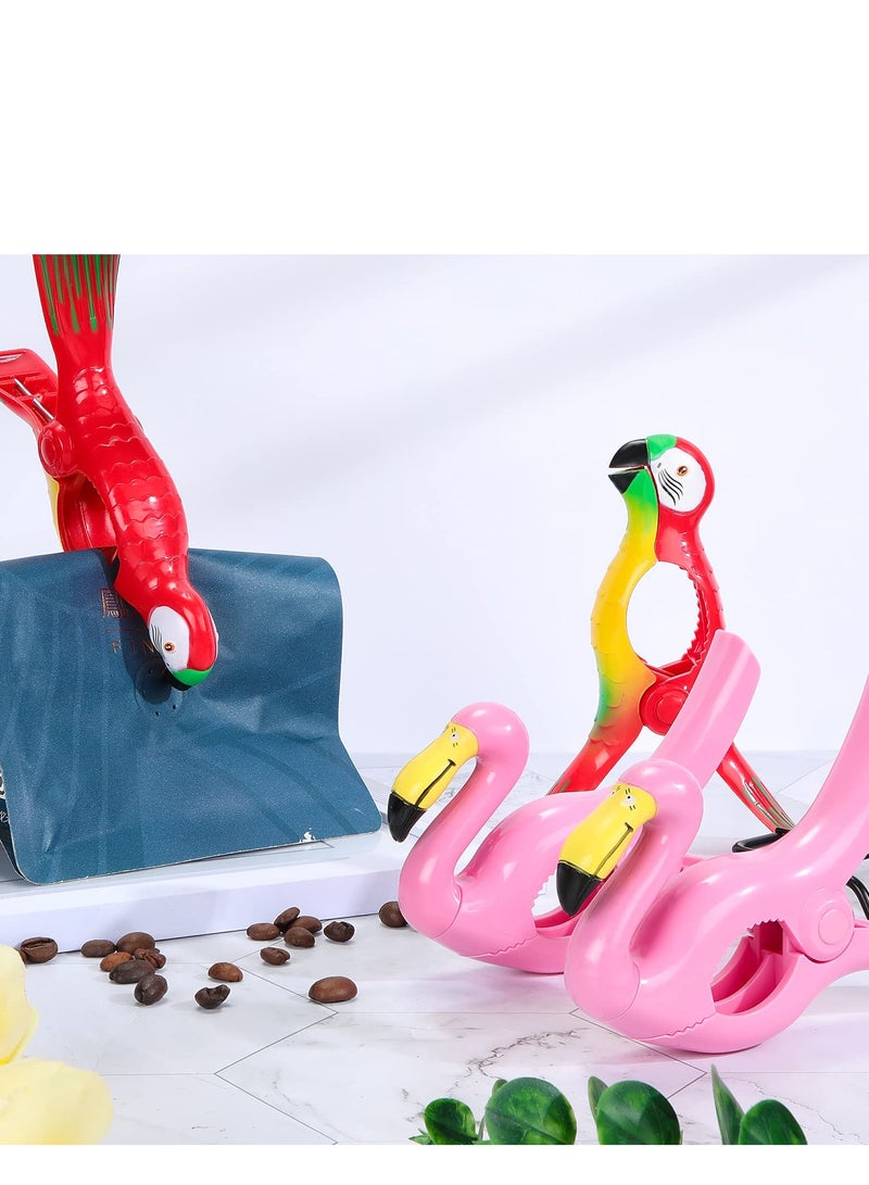 KASTWAVE Beach Towel Clip, Outdoor Parrot Flamingo Style Fashion Towel Clip Cute Animal Beach Windproof Clip Large Clothes Quilt Blanket Fixer Suitable for Family, Outdoor, Beach, Party, Etc. (6 Pieces)  - Image 5