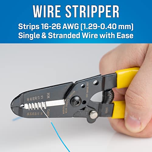 Jonard Tools JIC-1626 16-26 AWG Wire Stripper and Cutter, 6-3/4" Length - Image 2