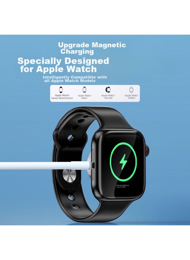 KOVOL شاحن Kewo المتوافق مع Apple Watch، شاحن لاسلكي iwatch ترقية مغناطيسي Magsafe كابل شحن، لأبل ووتش S9/8/7/6/5/4/3/2/se/ultra - Image 3