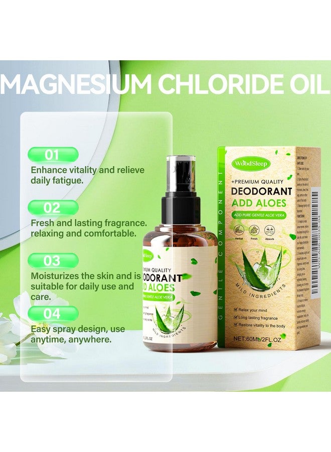 MINIBIRD Magnesium Spray, Magnesium Oil Spray, Harmless Trace Minerals - 100% Pure Organic Natural Topical Magical Skin for Feet, Body, Easy to Absorb and Use 2FL.OZ (Aloes) - Image 2