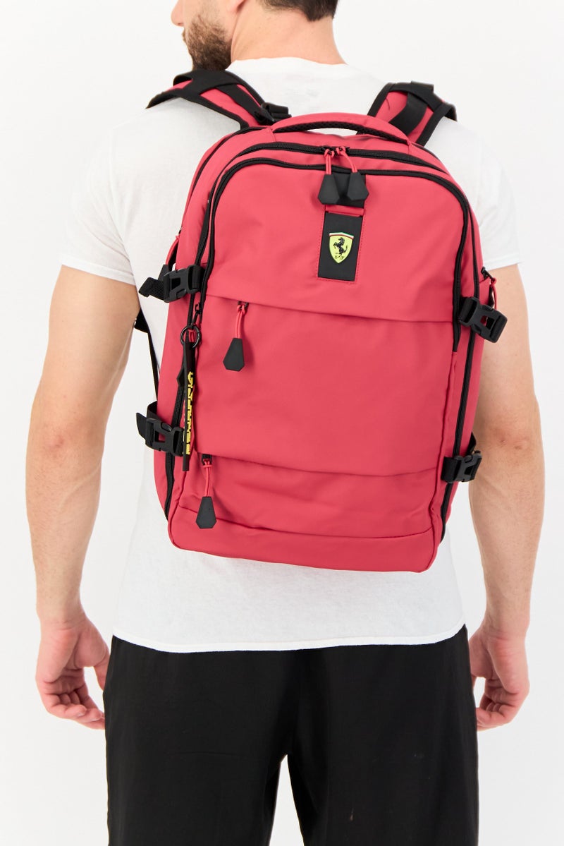 Scuderia Ferrari Men Brand Logo Backpack, Red  - Image 2