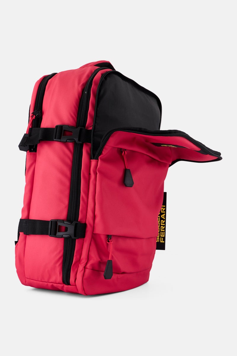 Scuderia Ferrari Men Brand Logo Backpack, Red  - Image 4