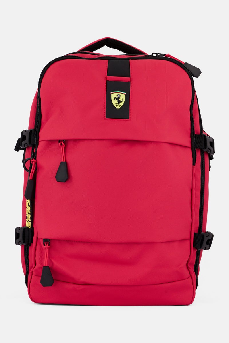 Scuderia Ferrari Men Brand Logo Backpack, Red  - Image 1