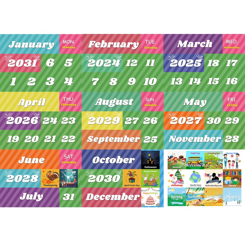 Selling Calendar Weather Year Calendar Card Time Management Early Education Center Card Hanging Bag - Image 5