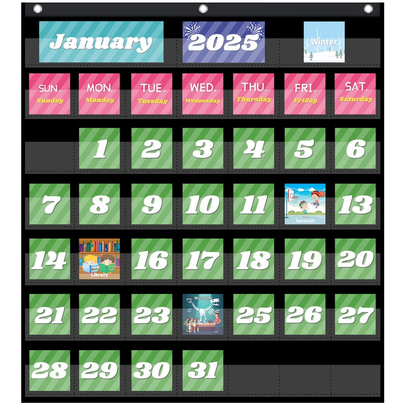 Selling Calendar Weather Year Calendar Card Time Management Early Education Center Card Hanging Bag - Image 2