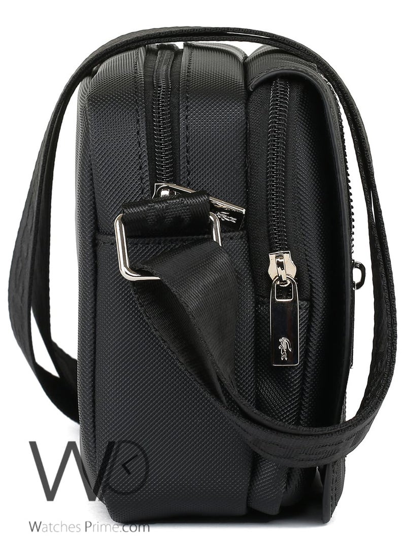 Lacoste Cross Shoulder Men Messenger Black Mini Bag - Image 5