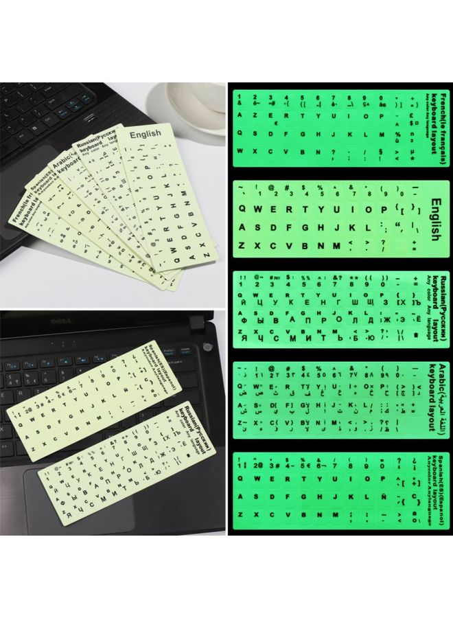 BURAQ 3 PCS Luminous Keyboard Stickers Notebook Desktop Computer Keyboard Stickers(Korean) - Image 2