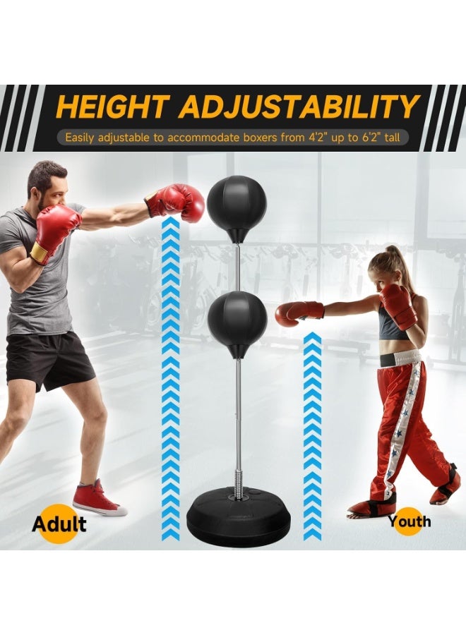 Soofam Punching Bag with Stand, Height Adjustable, for Teens & Adults, Boxing Bag, Speed Bag, Training Equipment, Stress Relief, Fitness,Home Gym - Image 2