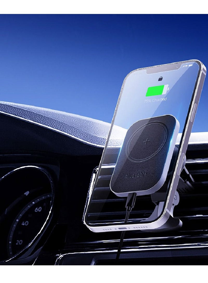 NaviMag 3-in-1 Magnetic Wireless Car Charger Combo | 15W MagSafe Charging Mount + 38W Dual Port Car Charger – Fast Charging for iPhone 16/15/14/13 Series