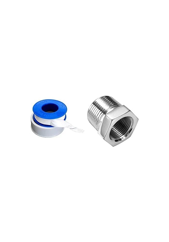 AQ AQSON AQSON 2 Meter Washing Machine Inlet Pipe with Teflon and Reducer for Angle Valve - Image 2