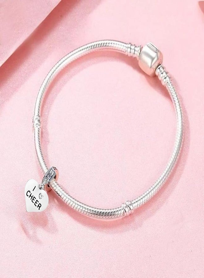 Sportybella I Cheer Heart Charm - Silver Cheerleading Bead Charm For Bracelets - Compatible With Pandora, Biagi, Chamilia - Cheerleader Gift For Teens, Moms, Coaches - Includes Jewelry Pouch - Image 5