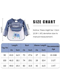 KASTWAVE Baby Bibs with Sleeves Waterproof Feeding Bibs, 3 Pcs Unisex Baby Bibs, Waterproof Bib for Toddlers, Machine Washable for Nursing Eating Playing Painting 6 Months to 3 Years Old  - Image 3