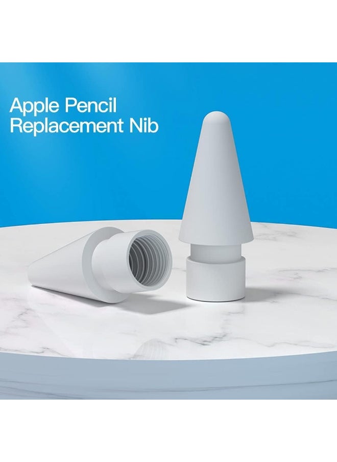 Pencil Replacement Tip, Compatible with 1st & 2nd Generation, White, High Sensitivity, Tilt & Pressure White, Pencil Tip